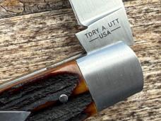SACRED BEAR "TORY UTT" CUSTOM AMBER STAG TEARDROP JACK CPM 154 KNIFE