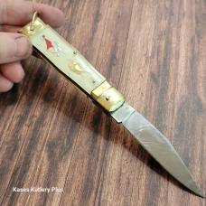Vintage Lever Lock SwitchBlade Folding Pocket Knife 