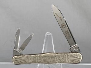 Drittes (Third) Reich Adolf Hitler Signature Nazi Nickel Silver Whittler (Made in Japan)