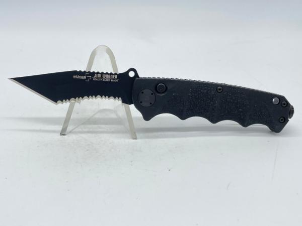 BOKER PLUS Jim Wagner Reality Black Coated Recurve Serrated Tanto Automatic BOKER PLUS Jim Wagner Reality Black Coated Recurve Serrated Tanto Automatic