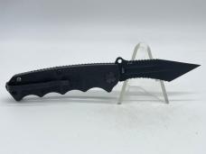 BOKER PLUS Jim Wagner Reality Black Coated Recurve Serrated Tanto Automatic