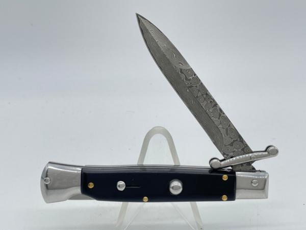 STEEL RIVER Black Damascus Automatic Stiletto Lockback STEEL RIVER Black Damascus Automatic Stiletto Lockback