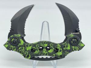 BLACK LEGION BV186 Undead Assisted Flipper Open Double Karambit 