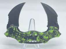 BLACK LEGION BV186 Undead Assisted Flipper Open Double Karambit 