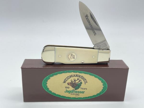 Vintage WEIDMANNSHEIL Boar Head Antique Ivory Lockback w/ OMP Box Vintage WEIDMANNSHEIL Boar Head Antique Ivory Lockback w/ OMP Box