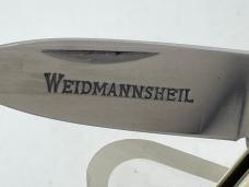 Vintage WEIDMANNSHEIL Boar Head Antique Ivory Lockback w/ OMP Box
