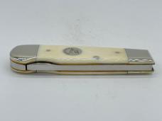 Vintage WEIDMANNSHEIL Boar Head Antique Ivory Lockback w/ OMP Box
