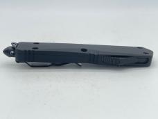 Heat Treated Blued Blade w/ White Lines OTF Automatic Knife w/ Sheath