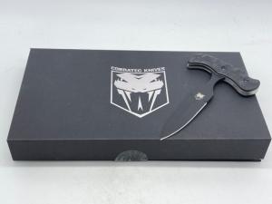 COBRATEC KNIVES Black G10 Folding Push Dagger w Box