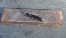 Schrade Walden Jr. Stockman 2.75" Closed. Jigged Black Fed Shield 808 Loud Snap All Blades