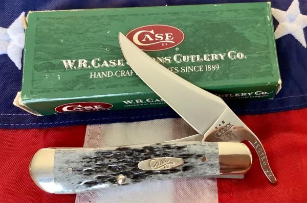 2001 Case xx Russlock Knife (MDL# 61953 SS) w/ Black Bone Handles -NOS in Orig box 2001 Case xx Russlock Knife (MDL# 61953 SS) w/ Black Bone Handles -NOS in Orig box