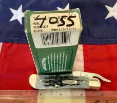 2001 Case xx Russlock Knife (MDL# 61953 SS) w/ Black Bone Handles -NOS in Orig box