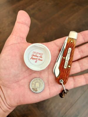 Great Eastern Cutlery 151216CL CAP Lifter GOLDEN ALE BONE S Boys Knife GEC 15