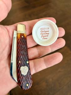 Gec Great Eastern Cutlery 93 Rams Foot Knife Antique Autumn Bone Northfield