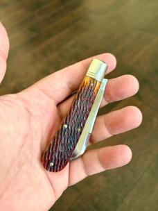 Gec Great Eastern Cutlery 93 Rams Foot Knife Antique Autumn Bone Northfield