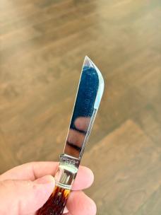 Gec Great Eastern Cutlery 93 Rams Foot Knife Antique Autumn Bone Northfield