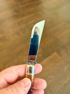 Gec Great Eastern Cutlery 93 Rams Foot Knife Antique Autumn Bone Northfield