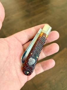 Gec Great Eastern Cutlery 93 Rams Foot Knife Antique Autumn Bone Northfield