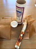 GEC Great Eastern Cutlery 99 Lockback Burnt Orange Spring Field Bone 990118