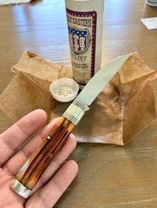 GEC Great Eastern Cutlery 99 Lockback Burnt Orange Spring Field Bone 990118