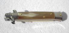NEW FRANK BELTRAME 9" BEAUTIFUL HONEY HORN SCALES BAYONET BLADE ITALIAN STILETTO MANIAGO ITALY