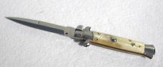 NEW FRANK BELTRAME 9" BEAUTIFUL HONEY HORN SCALES BAYONET BLADE ITALIAN STILETTO MANIAGO ITALY