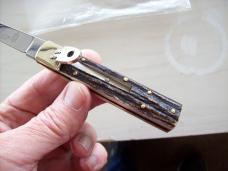 Vintage Hubertus Knife Solingen 09 Slimline Old Ritter Factory Gen. Stag Antler Perfect UNUSED!