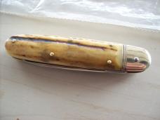 Vintage Hubertus Knife 09 Cigar Solingen Old Ritter Factory Gen. Stag/Antler UNUSED!