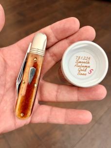 Great Eastern Cutlery 781224 “S” SFO Smooth Autumn Gold Bone GEC 78