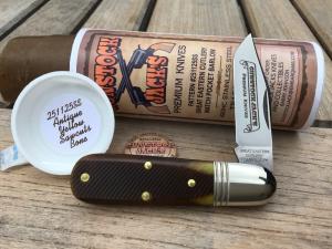 Great Eastern Cutlery 251125SS Watch Pocket Barlow Antique Yellow Sawcut Bone