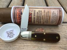 Great Eastern Cutlery 251125SS Watch Pocket Barlow Antique Yellow Sawcut Bone