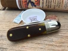 Great Eastern Cutlery 251125SS Watch Pocket Barlow Antique Yellow Sawcut Bone