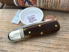 Great Eastern Cutlery 251125SS Watch Pocket Barlow Antique Yellow Sawcut Bone
