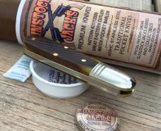 Great Eastern Cutlery 251125SS Watch Pocket Barlow Antique Yellow Sawcut Bone