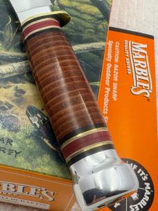 Marbles Quality Knives Gladstone, MI USA 72111010 Fieldcrest Stacked Leather