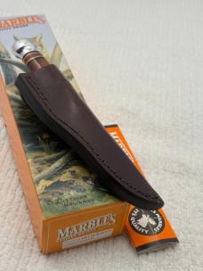 Marbles Quality Knives Gladstone, MI USA 72111010 Fieldcrest Stacked Leather