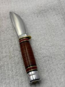 Marbles Quality Knives Gladstone, MI USA 72111010 Fieldcrest Stacked Leather