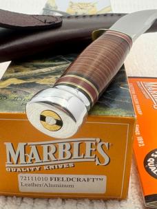 Marbles Quality Knives Gladstone, MI USA 72111010 Fieldcrest Stacked Leather
