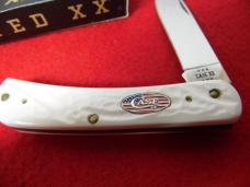 CASE XX 2024 WHITE SYNTHETIC ROUGH JIG SODBUSTER JR. 6137 USA FLAG SHIELD MINT UNUSED