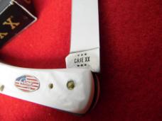 CASE XX 2024 WHITE SYNTHETIC ROUGH JIG SODBUSTER JR. 6137 USA FLAG SHIELD MINT UNUSED