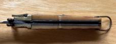 Rare 1950's ELEX Japan Lever Lock Swing Guard Switchblade Knife, Jigged Bone Scale