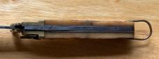 Rare 1950's ELEX Japan Lever Lock Swing Guard Switchblade Knife, Jigged Bone Scale