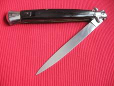 Vintage 13" Horn Rostfrei MOLLETTA Stiletto Switchblade Knife.