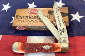 1st Run William Russell Case Trapper w Super Brown Bone Handles mdl 6254 SS -NOS Orig box