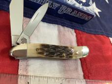 Case xx 1st Run Crandall  Knife (MDL# 6220 SS) w/ Sweet Olive Green Bone Handles -NOS & M/NM