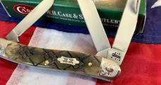 2003 Case xx Stockman Knife w/ Super Carved XXs Bone Handles & Scrolled bolsters (mdl# 6318 SS) -NOS