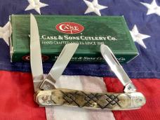 2003 Case xx Stockman Knife w/ Super Carved XXs Bone Handles & Scrolled bolsters (mdl# 6318 SS) -NOS