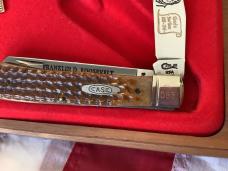 Case xx Rare Barehead Trapper Knife w/ Sweet Brown Bone Handles (mdl# CC6254 SS) -NOS