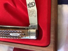 Case xx Rare Barehead Trapper Knife w/ Sweet Brown Bone Handles (mdl# CC6254 SS) -NOS
