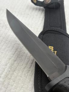 Buck 650 Nighthawk USA Fixed Black Blade Sheath Knife Made In 1995 No Box